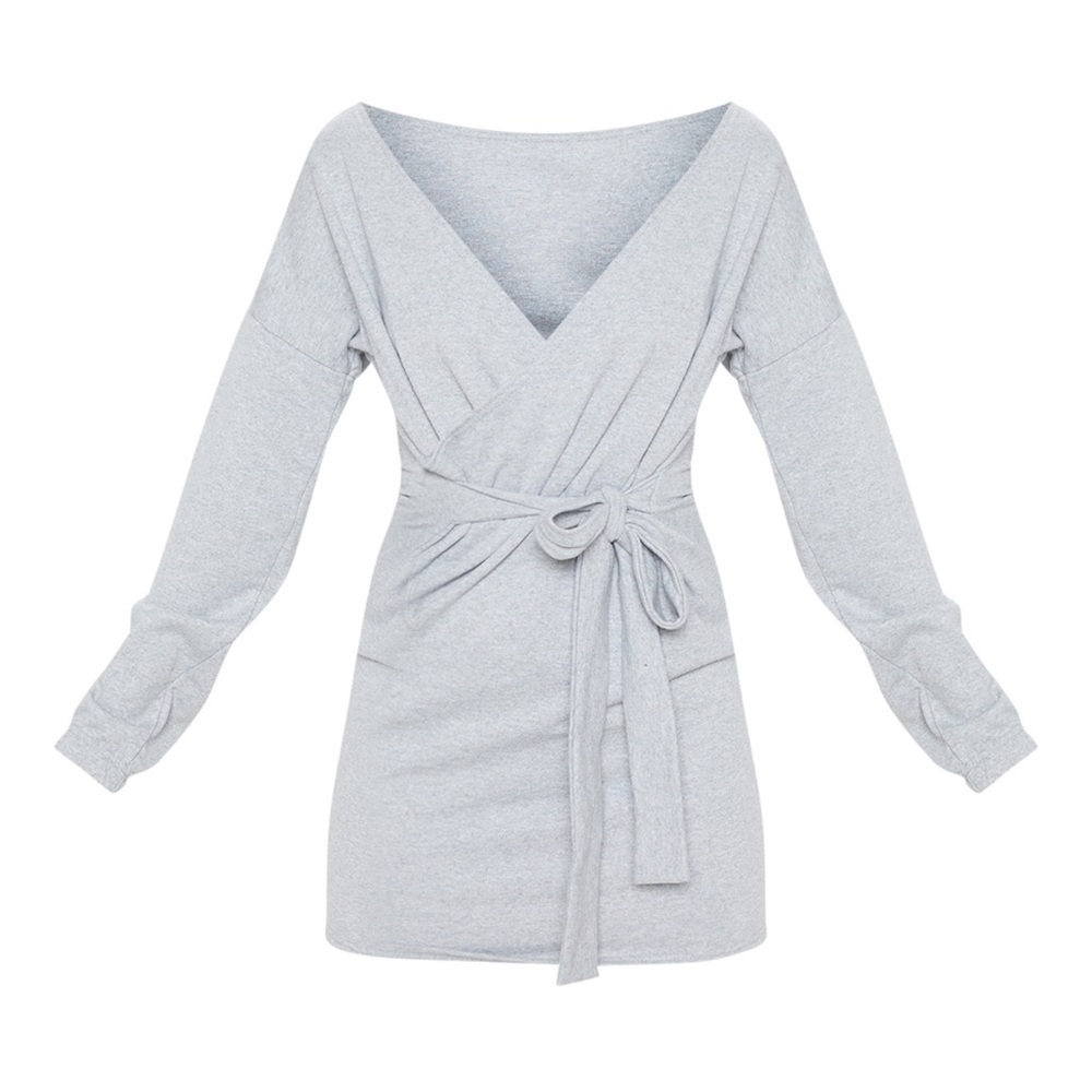 PRETTY LITTLE THING | Faux Wrap Dress